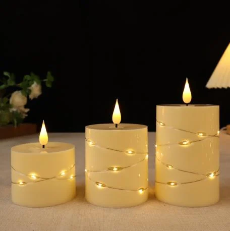 Fairy-Light LED Pillar Candle, model HJL-030C