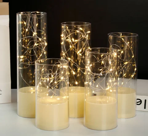 Cup-Wax LED Pillar Candle, model TRL-028A