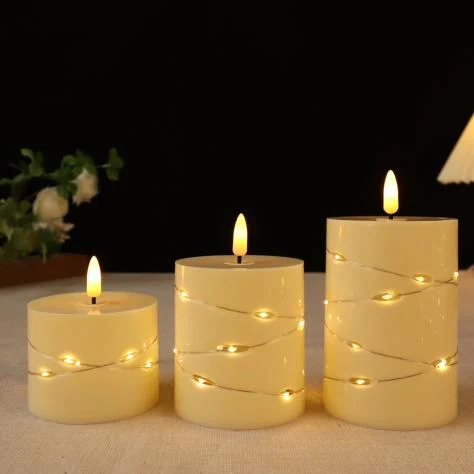 Fairy-Light LED Pillar Candle, model HJL-030B